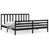 vidaXL Bed Frame without Mattress Black 200x200 cm Solid Wood Pine