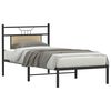 vidaXL Bed Frame without Mattress Sonoma Oak 75x190 cm Small Single Engineered Wood