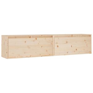 vidaXL Wall Cabinets 2 pcs 80x30x35 cm Solid Wood Pine