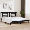 vidaXL Bed Frame without Mattress Black 200x200 cm Solid Wood Pine