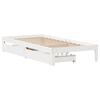 vidaXL Bed Frame with Drawers without Mattress White 100x200 cm