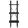 vidaXL 3-Tier Book Cabinet Black 40x30x105 cm Solid Pinewood