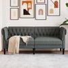 vidaXL Chesterfield Sofa Other Dark grey 182.5 x 74.5 x 74.5 cm Fabric