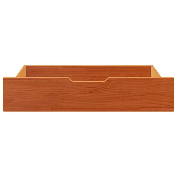 vidaXL Under-Bed Drawers 2 pcs Wax Brown 80x55x17 cm Solid Wood Pine