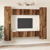 vidaXL TV Cabinet Set Wall-mounted 10 pcs Old Wood 30.5 x 30 x 90 cm