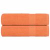 vidaXL Hand Towels 2 pcs Orange 50x100 cm 360 gsm 100% Cotton