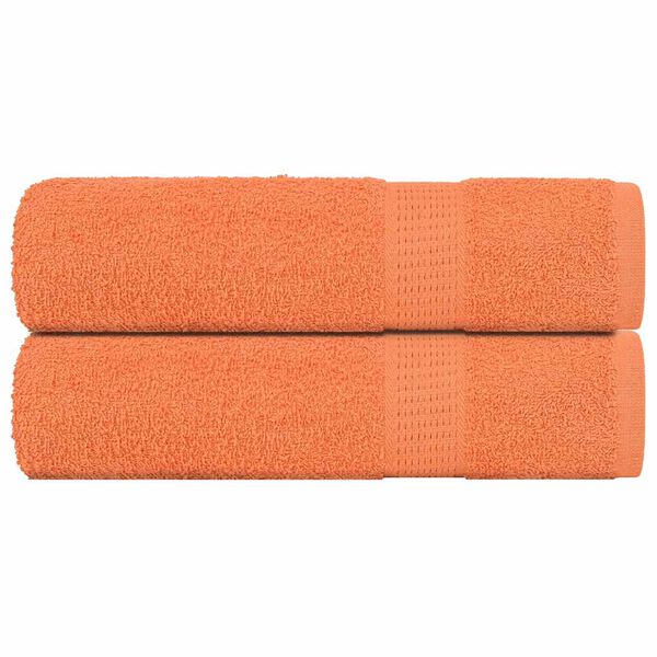 vidaXL Hand Towels 2 pcs Orange 50x100 cm 360 gsm 100% Cotton