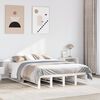 vidaXL Bed Frame without Mattress White 120x190 cm Small Double Solid Wood Pine