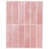 vidaXL Rectangular Tile 20 pcs Pink 29 x 23 x 0.08 cm