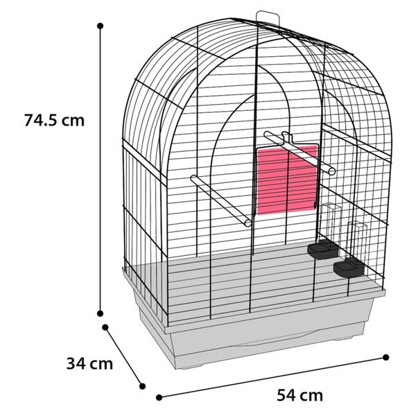 FLAMINGO Budgie Cage Klara 3 54x34x74.5 cm White