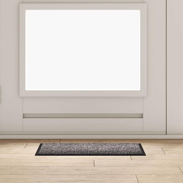 vidaXL Door Mat Light Grey 60 x 40 x 1.2 cm Teddy Fabric