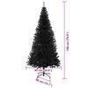 vidaXL Christmas Tree with 300 LEDs with Stand Black 180 cm PVC