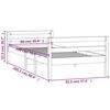 vidaXL Bed Frame without Mattress 90x200 cm Solid Wood Pine