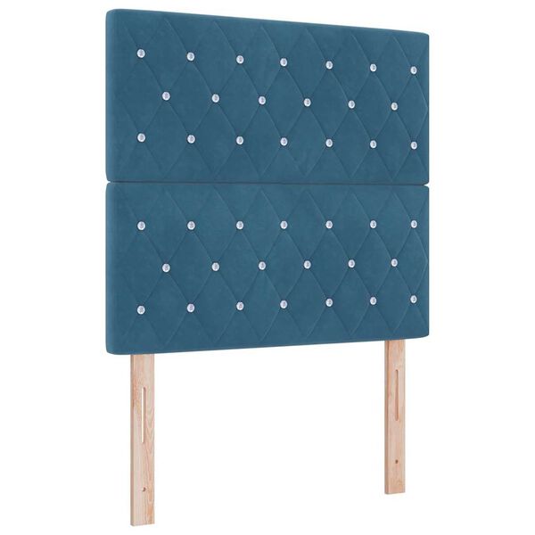 vidaXL Headboard with Headboard Dark Blue 100 cm Faux Leather