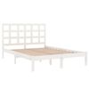 vidaXL Bed Frame without Mattress White 140x190 cm Solid Wood