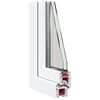 vidaXL Basement Window "RISOR" 50x50 cm Tilt&Turn DIN Left White
