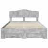 vidaXL Bed Frame Concrete Grey 160 x 200 cm Engineered Wood
