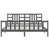 vidaXL Bed Frame without Mattress Grey 200x200 cm Solid Wood Pine