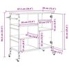 vidaXL Kitchen Trolley Artisan oak & & Black 87.5 x 38.5 x 84.5 cm
