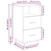 vidaXL Bedside Cabinets 2 pcs with 2 Drawers White 36x36x68 cm