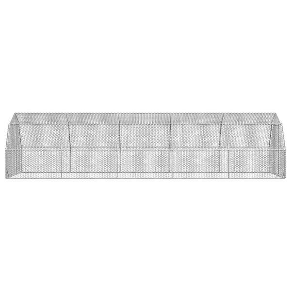 vidaXL Chicken Run 2.5x10x2.25 m Galvanised Steel