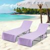 vidaXL Sunlounger Towels 2 pcs Purple 210 x 75 cm
