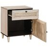 vidaXL Bedside Cabinet Beige 50 x 33 x 60 cm Solid Acacia wood