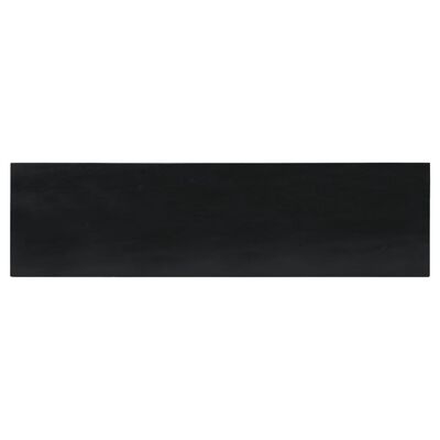 vidaXL Console Table Black 110x30x75 cm Solid Wood Mahogany