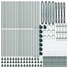 vidaXL Fence Post Other 52 pcs Grey 3.2 x 3.2 x 50 cm Steel