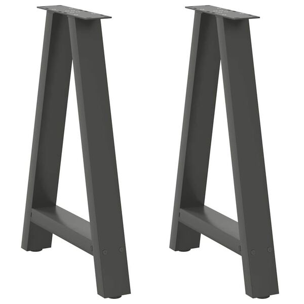vidaXL Dining Table Legs A-Shaped 2 pcs Anthracite&nbsp;60x(72-73) cm Steel