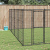 vidaXL Outdoor Dog Kennel Steel 24.2 m²