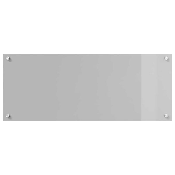 vidaXL Kitchen Backsplash Light grey 100 x 40 x 0.6 cm Tempered Glass