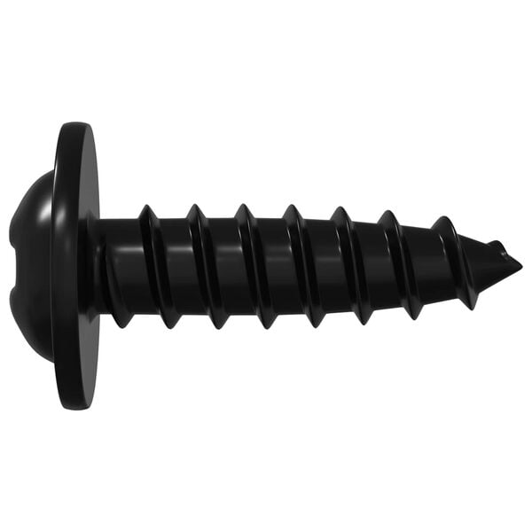 vidaXL Self Tapping Nail 2 pcs Black 3.5 x 12 mm Iron