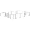 vidaXL Dog Kennel Silver 30.25 m&sup2; Steel