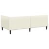 vidaXL Corner Bed Frame with Headboard Cream 90 cm x 200 cm Velvet