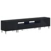 vidaXL 3 Piece LED TV Cabinet Black Engineered Wood