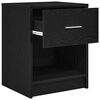 vidaXL Bedside Cabinets 2 pcs with Drawer Black 40x34x50 cm