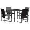 vidaXL Garden Dining Set 5 pcs Black and Anthracite