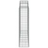 vidaXL Arched Gabion Baskets 18 pcs 200x50x160/180 cm Galvanised Iron