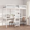 vidaXL Loft Bed Frame without Mattress White 90x190cm Solid Wood Pine