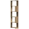 vidaXL Corner Bookcase 5-Tier Artisian Oak 50x50x179 cm Engineered Wood