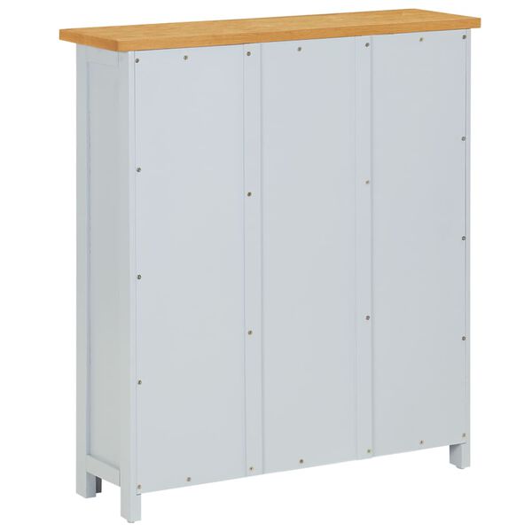 vidaXL 3-Tier Bookcase 72x22.5x82 cm Solid Oak Wood