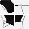 vidaXL Folding Sun Loungers 2 pcs Steel and Fabric Black