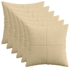 vidaXL Cushion Cover 6 pcs ALMELO Grey Green 50 x 50 cm Corduroy