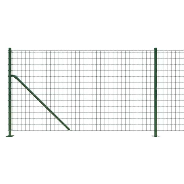vidaXL Wire Mesh Fence with Flange Green 0.8x10 m