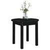 vidaXL Coffee Table Black &Oslash; 45x40 cm Solid Wood Pine