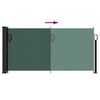 vidaXL Retractable Side Awning Dark Green 100x300 cm