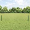 vidaXL Fence with Post Green 0.4 x 50 m Steel and PVC