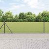 vidaXL Fence Post Grey 10 x 0.4 m (12 x 12 mm mesh) Steel and PVC