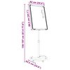 vidaXL Magnetic Whiteboard Height Adjustable with Wheel White and grey